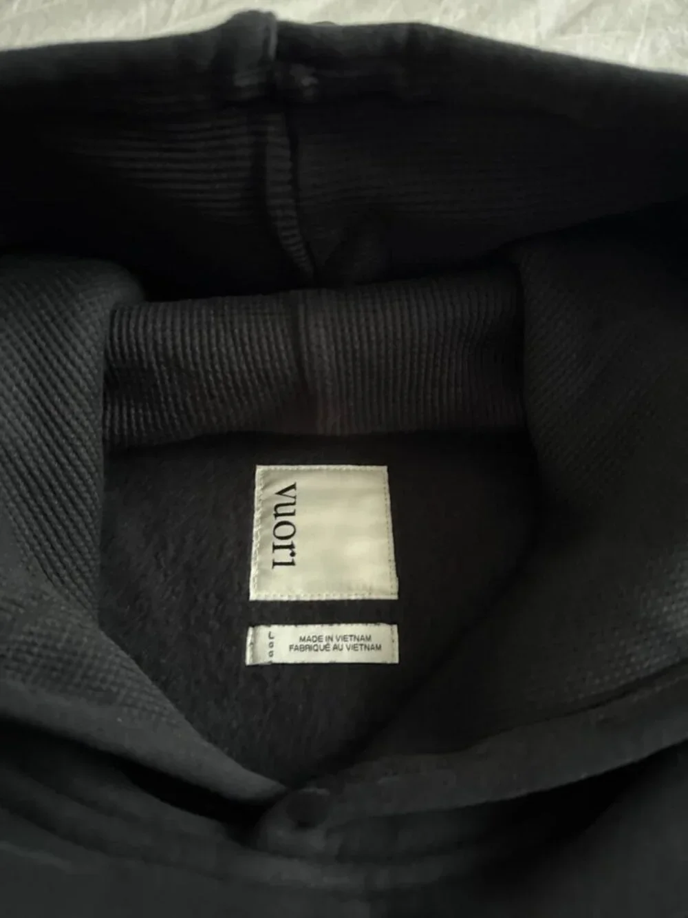 Vuori Seaside Pullover Hoodie Black Men's Size L